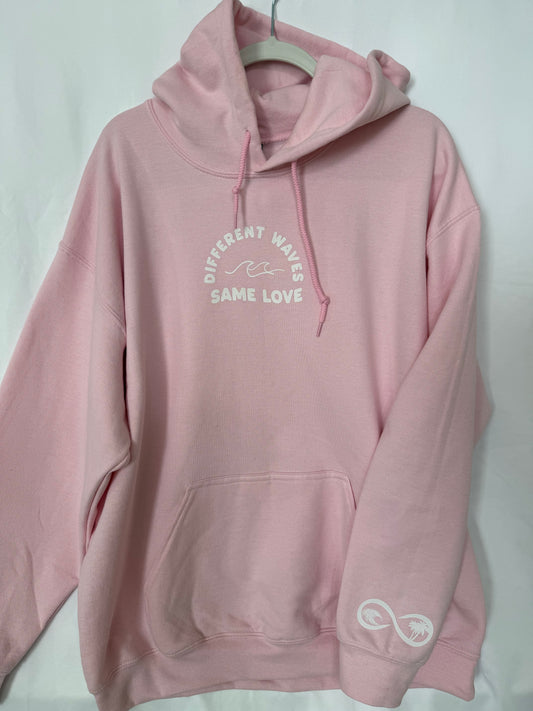 Different Waves, Same Love Hoodie (Pink)
