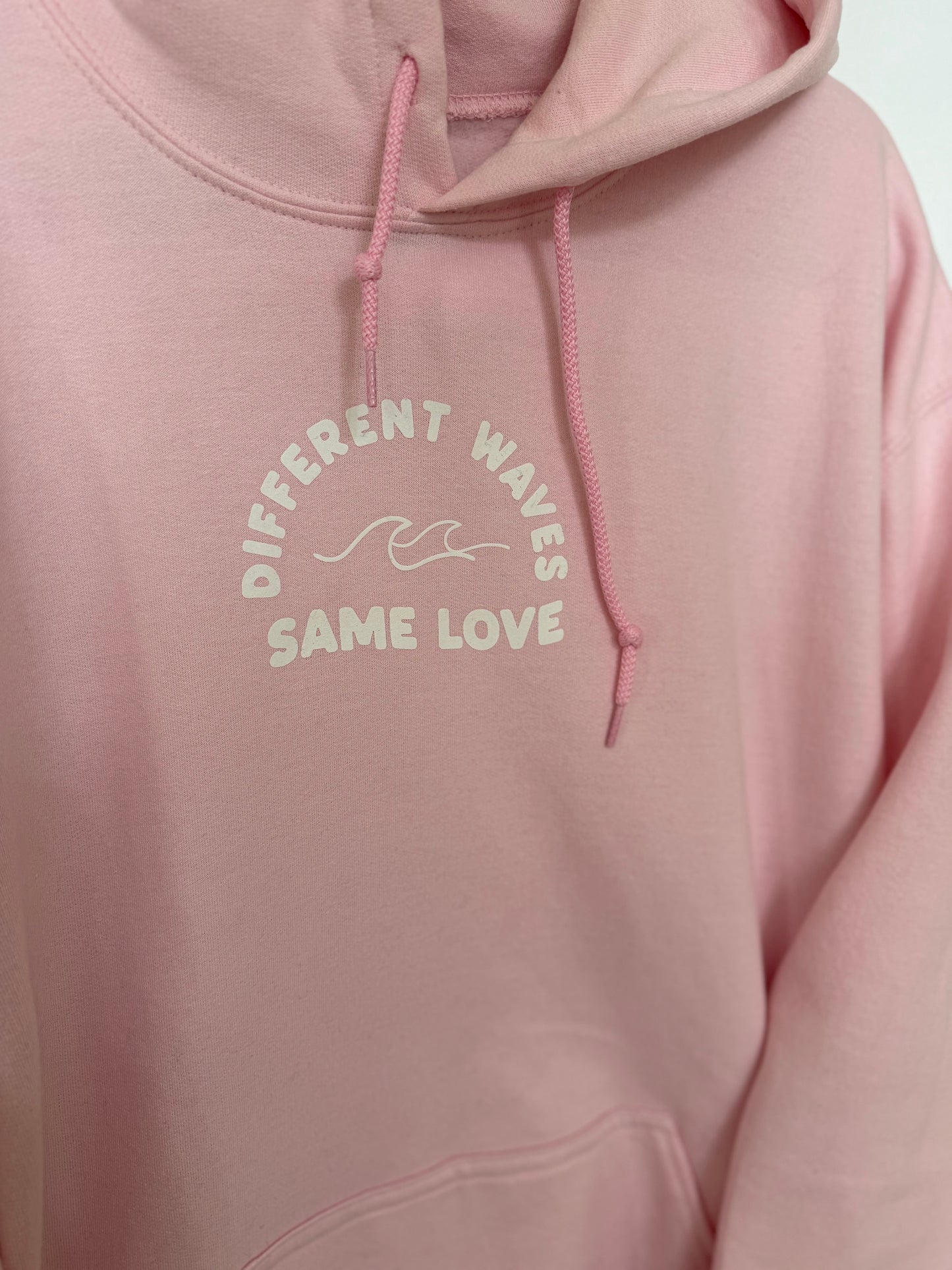 Different Waves, Same Love Hoodie (Pink)