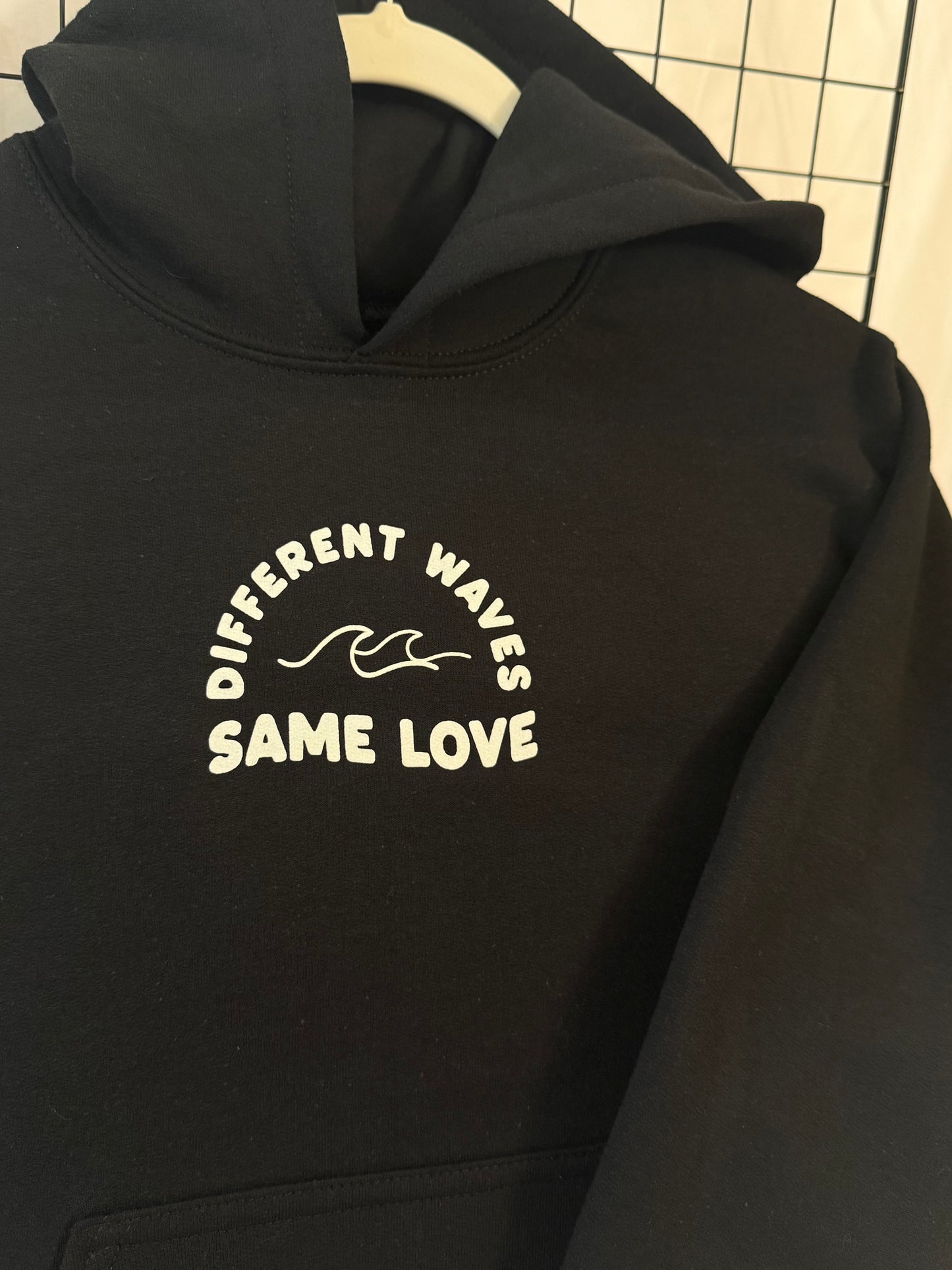 Different Waves, Same Love Hoodie (Black)