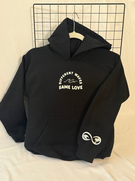 Different Waves, Same Love Hoodie (Black)